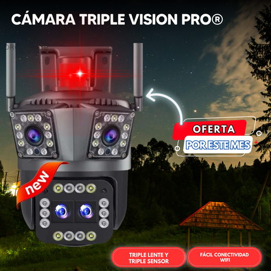 Cámara Triple Vision Pro ( Incluye Alarma SONORA )